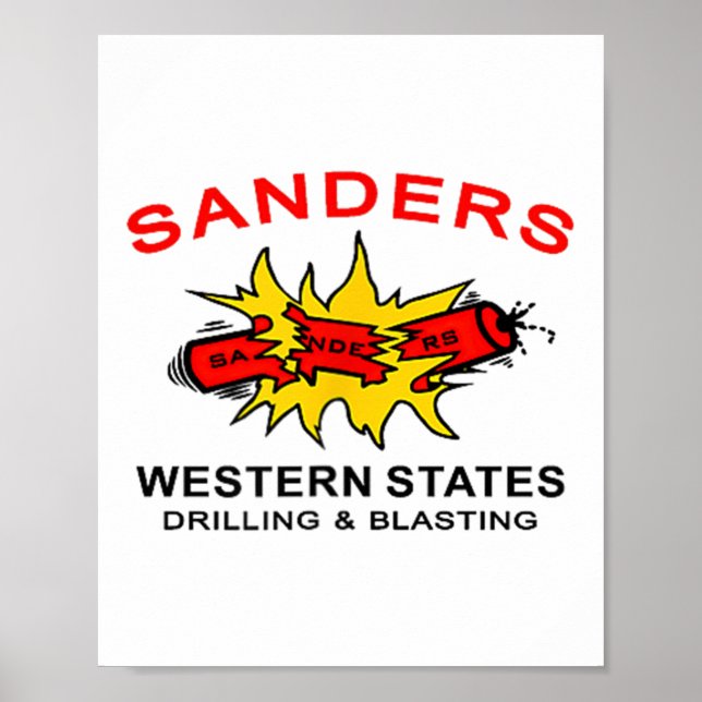 Sanders Construction Logo On Left Chest  Poster (Front)