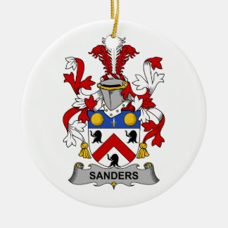 Sanders Family Crest Ceramic Ornament