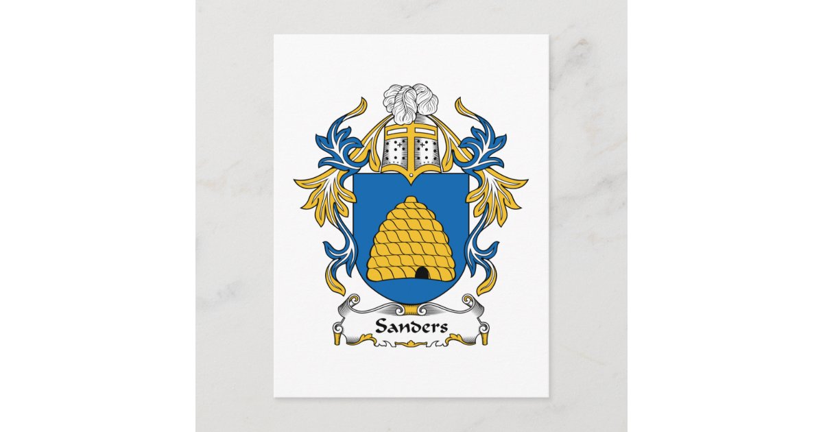Sanders Family Crest Postcard | Zazzle