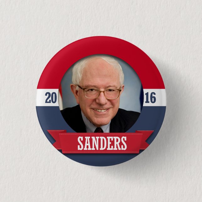 Sanders for President Pinback Button (Front)