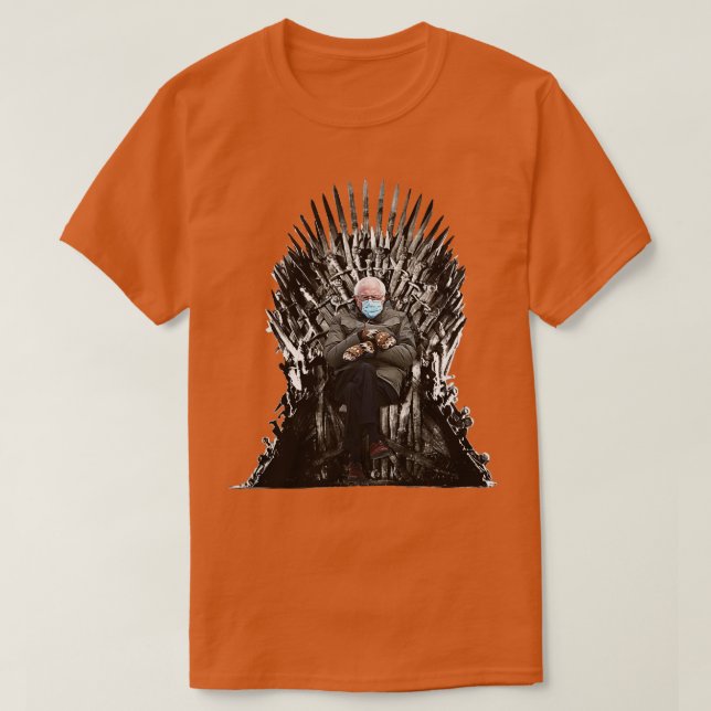 Sanders Inauguration Mittens Meme T-Shirt (Design Front)