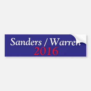 Sanders/Warren 2016 Bumper Sticker
