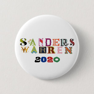 Sanders/Warren 2020 Button