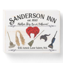 Sanderson Inn Halloween Funny Wood Sign