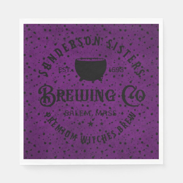 Sanderson Sisters Brewing Company Napkins (Front)