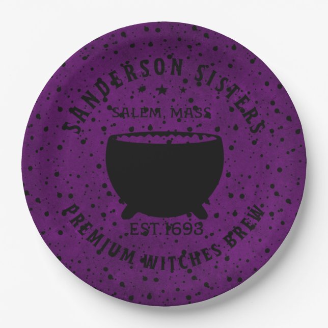 Sanderson Sisters Brewing Company Paper Plates (Front)