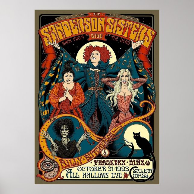 Sanderson Sisters  Vintage Poster (Front)