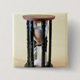Sandglass, 17th century button