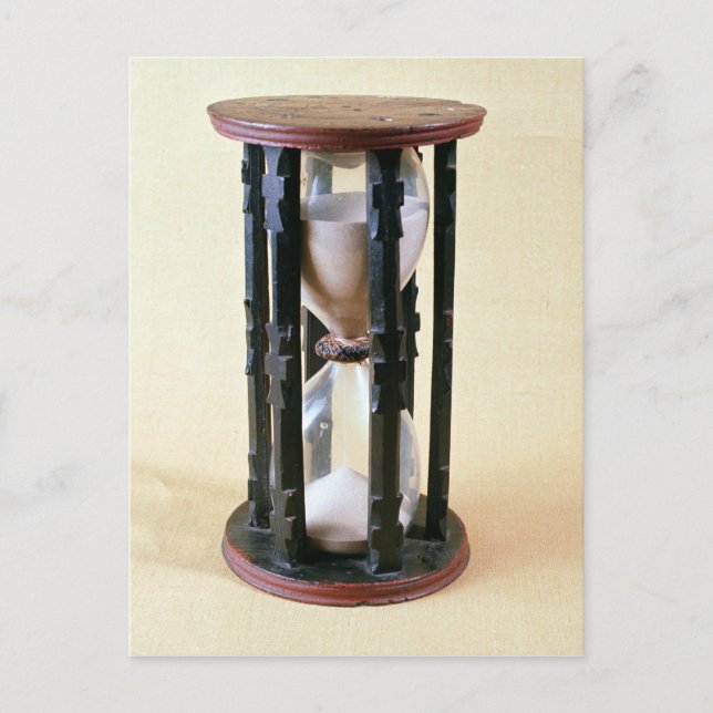 Sandglass, 17th century postcard (Front)
