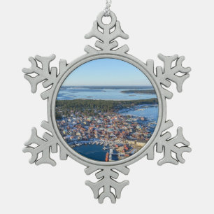 Sandhamn, Stockholm archipelago, Sweden Snowflake Pewter Christmas Ornament