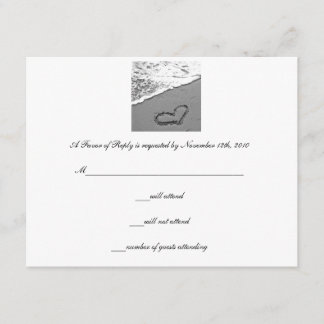 SandHeart2, A Favor of Reply is requested by No... RSVP Card