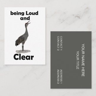 Sandhill Crane Being Loud And Clear Birdwatching Business Card