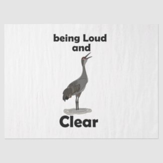 Sandhill Crane Being Loud And Clear Birthday Party Tissue Paper