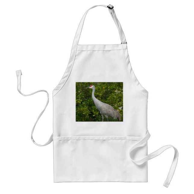 Sandhill Crane Bird Photo Adult Apron (Front)