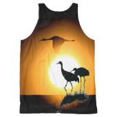 Sandhill Crane Birds Wildlife Animals Sun All-Over-Print Tank Top (Back)
