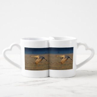 sandhill crane coffee mug set