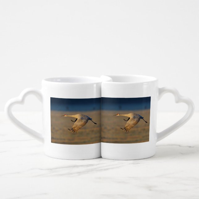 sandhill crane coffee mug set (Front Nesting)
