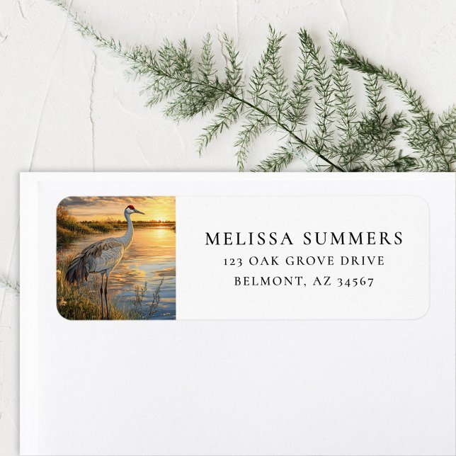 Sandhill Crane Florida Wetlands Label (Creator Uploaded)