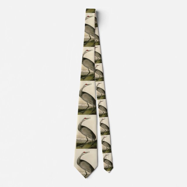Sandhill Crane from Audubon's Birds of America Neck Tie (Front)
