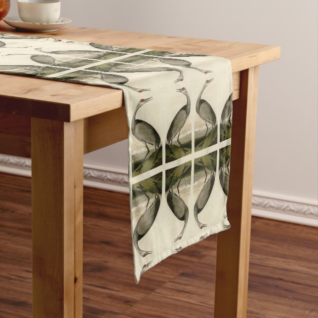 Sandhill Crane from Audubon's Birds of America Short Table Runner (In Situ)