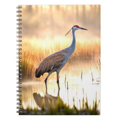 Sandhill Crane In Wetlands Notebook