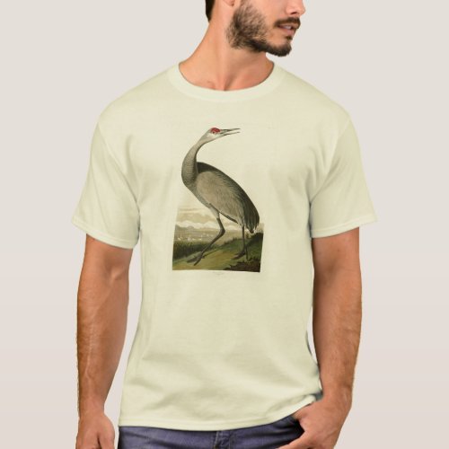 Sandhill Crane John James Audubon Birds of America T_Shirt