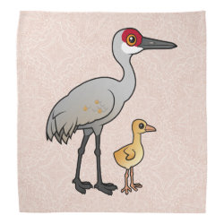 Sandhill Crane with Chick Bandana