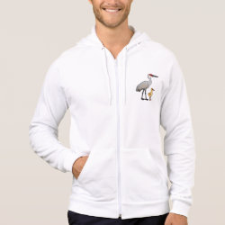 Sandhill Crane with Chick American Apparel California Fleece Zip Hoodie