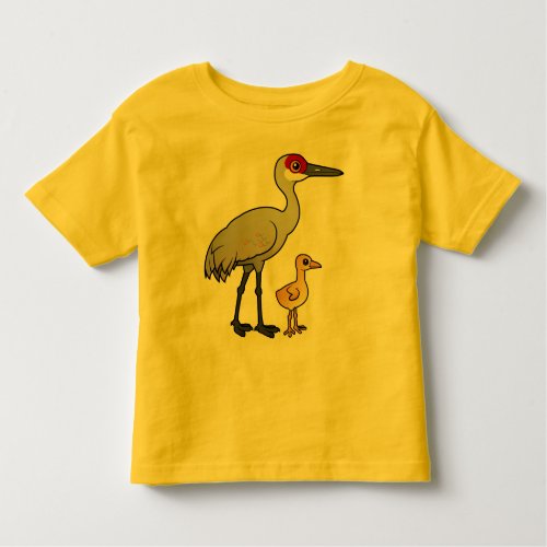 Sandhill Crane with Chick Toddler T_shirt