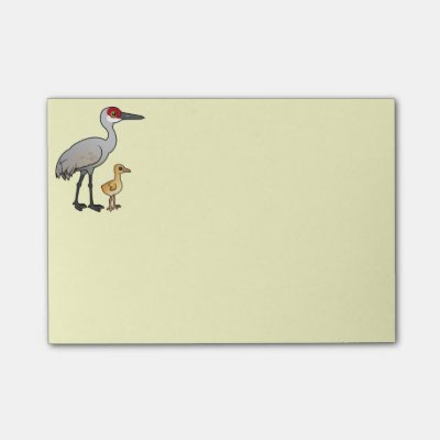Sandhill Crane with Colt Post-it Notes