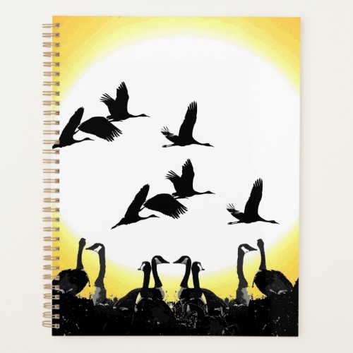 Sandhill Cranes Geese Birds Wildlife Planner Book