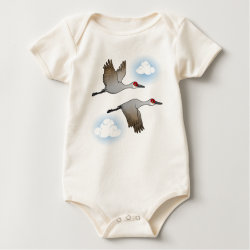 Sandhill Cranes in Flight Infant Organic Creeper