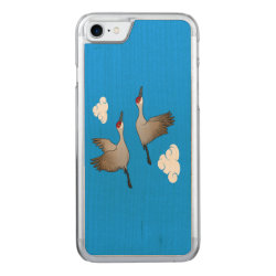 Sandhill Cranes in Flight Carved Apple iPhone 7 Wood Case