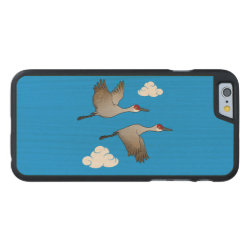 Sandhill Cranes in Flight Carved ® iPhone 6 Bumper Wood Case