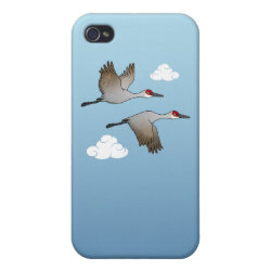 Sandhill Cranes in Flight Case Savvy iPhone 4 Matte Finish Case