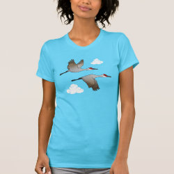 Sandhill Cranes in Flight Women's American Apparel Fine Jersey Short Sleeve T-Shirt