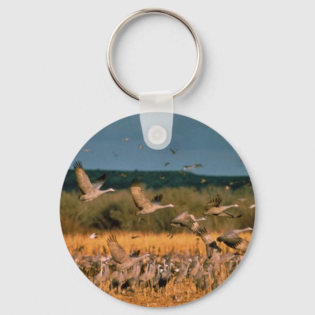 Sandhill Cranes Keychain (Front)