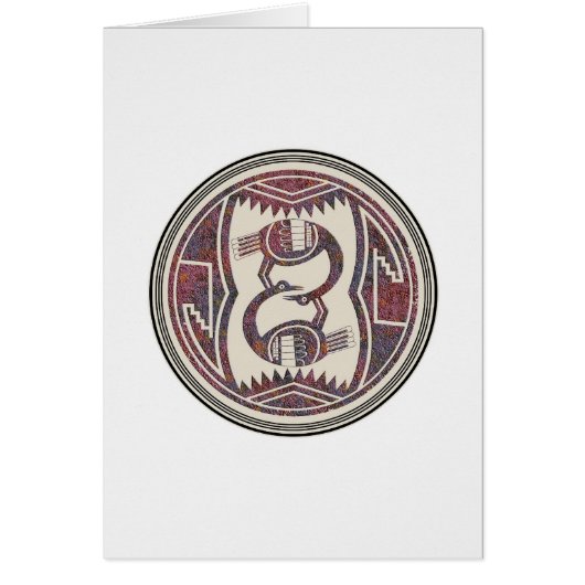 Sandhill Cranes, Mimbres Pottery Image 16 Card (Front)