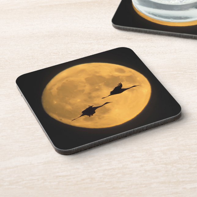 Sandhill Cranes | National Wildlife Reserve Beverage Coaster (Left Side)