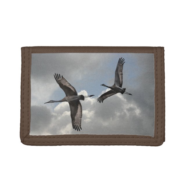 SANDHILL CRANES TRIFOLD WALLET (Front)