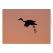 Sandhill silhouette on a pink sunset sky (Front Horizontal)