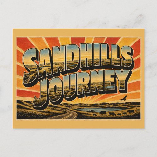 Sandhills Journey Nebraska Dunes Lakes Grasslands Postcard