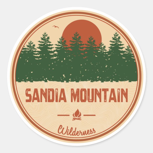 Sandia Mountain Wilderness Classic Round Sticker (Front)