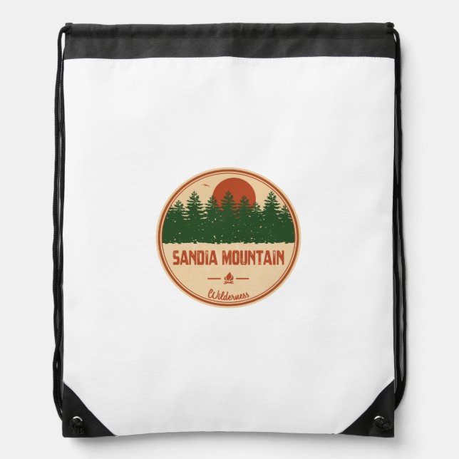 Sandia Mountain Wilderness Drawstring Bag (Front)