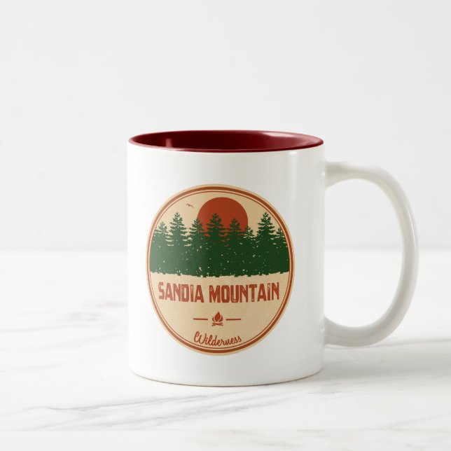 Sandia Mountain Wilderness Two-Tone Coffee Mug (Right)