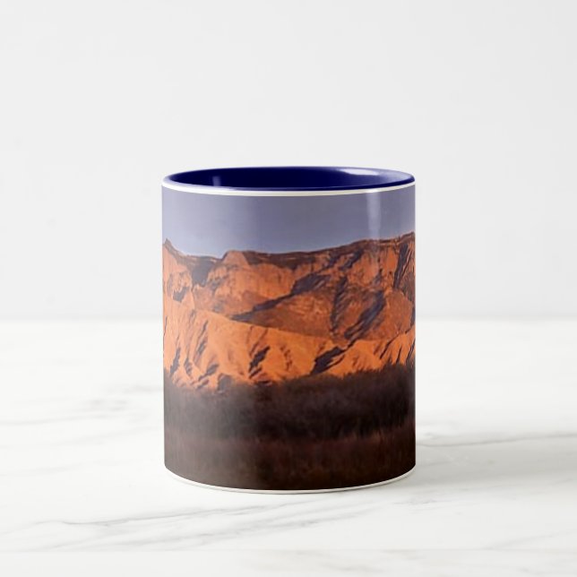 Sandia Mountains  Two-Tone Coffee Mug (Center)