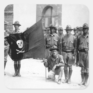 Sandino's Flag.  Nicaragua, 1932.  (Marine Corps)_ Square Sticker