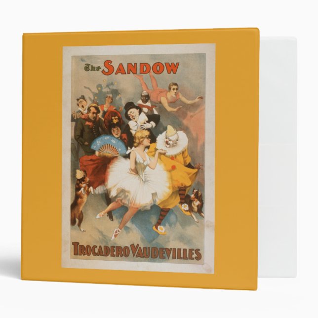 Sandow Trocadero Vaudevilles Carnival Theme Binder (Front/Inside)