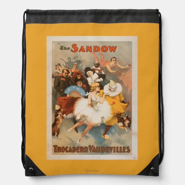 Sandow Trocadero Vaudevilles Carnival Theme Drawstring Bag (Front)