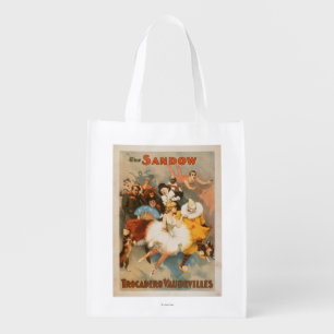 Sandow Trocadero Vaudevilles Carnival Theme Reusable Grocery Bag
